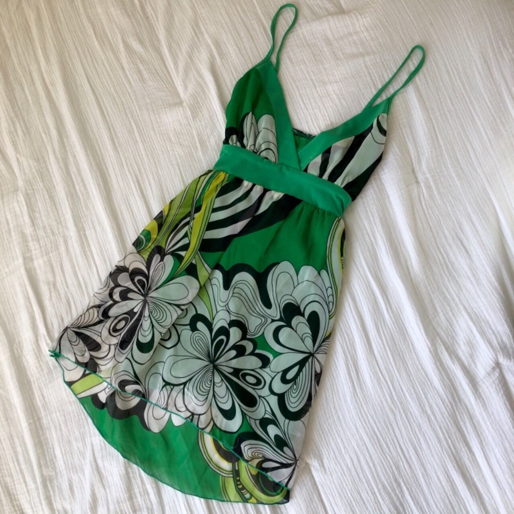 y2k green dress!!